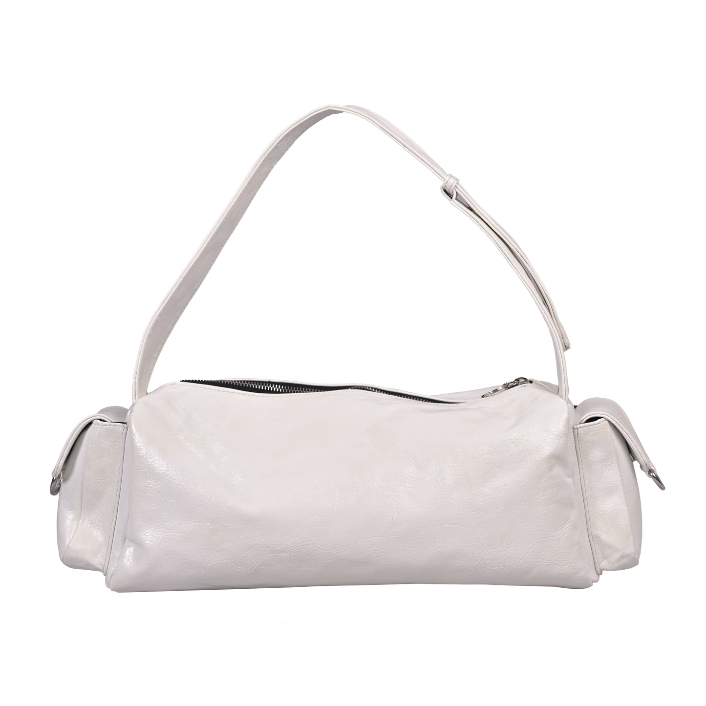 REONNDARLING Premium  Leather White Color Hand / Shoulder Bag For Ladies